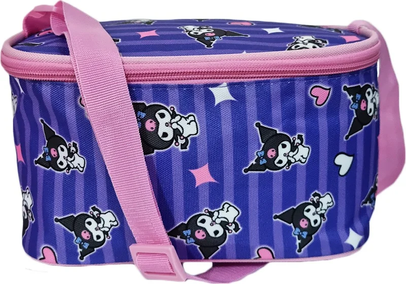 ماشو تريند Purple Kuromi School Bag + Lunch Box + Pencil Case + Girls Backpack