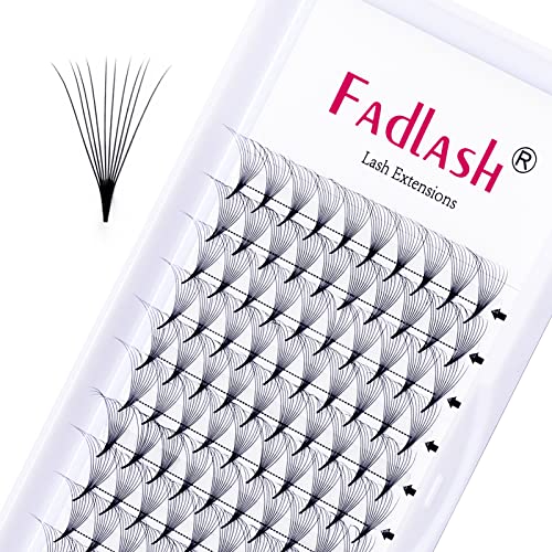 FADLASH Premade Lash Fans 10D 007 Volume Eyelash Extensions 14mm C Curl Volume Lashes Premade Pointed Base Middle Stem Lash Extension Supplies 10D007C 14mm - Image 2