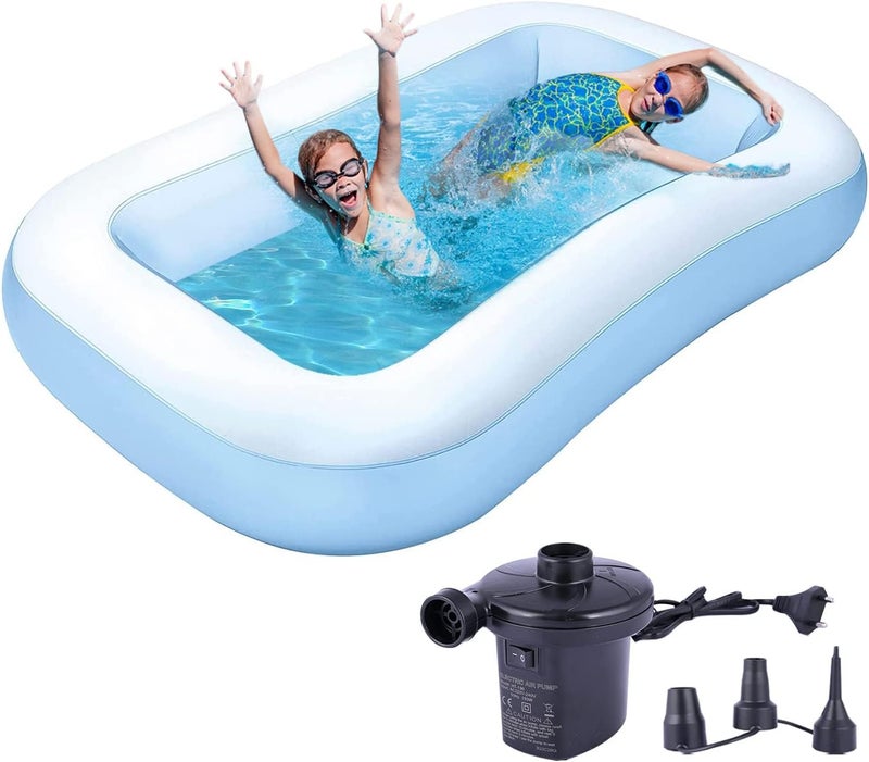 LONGMIRE Sunset Glow Swimming Pool for Kids | Inflatable Round Colourful Ring Baby Pool Portable Baby Bath tub | 0-5 Years | Indoor & Outdoor (Multi Color) (5.5 with Heavy AIR Pump) - Image 1