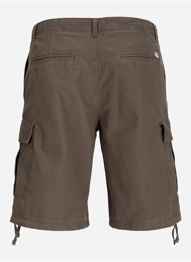 JACK & JONES Mid Rise Regular Fit Cargo Shorts
