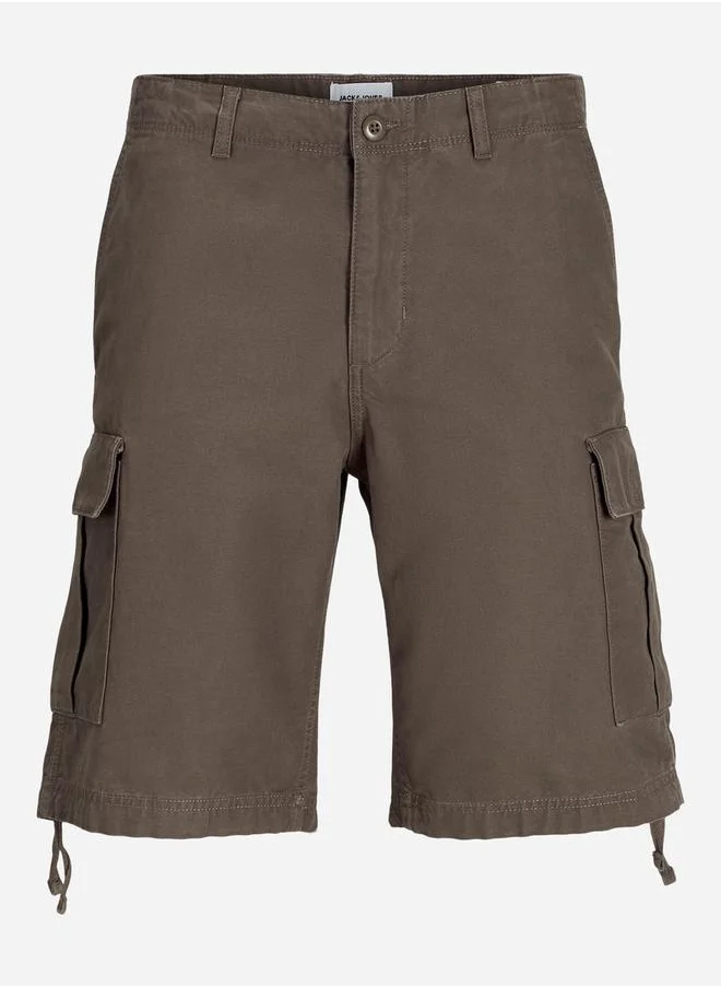 JACK & JONES Mid Rise Regular Fit Cargo Shorts
