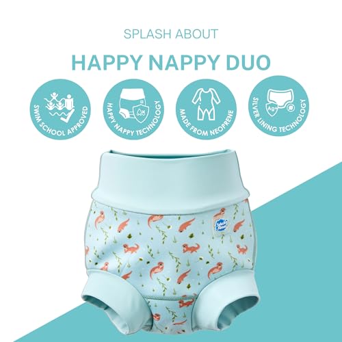 Splash About Happy Nappy Duo, Playful Otters, 3-6 Months - Image 2