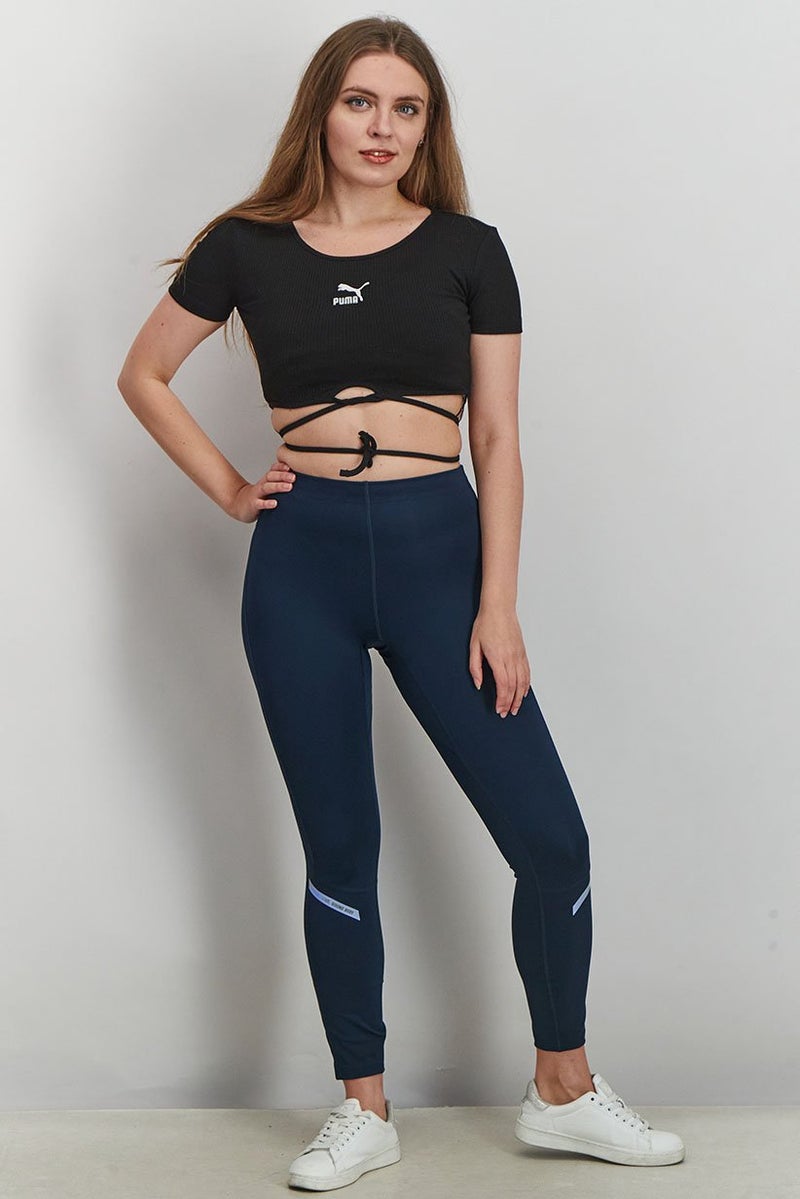 PUMA Women Sportswear Fit Brand Logo Training Top, Black - Image 2