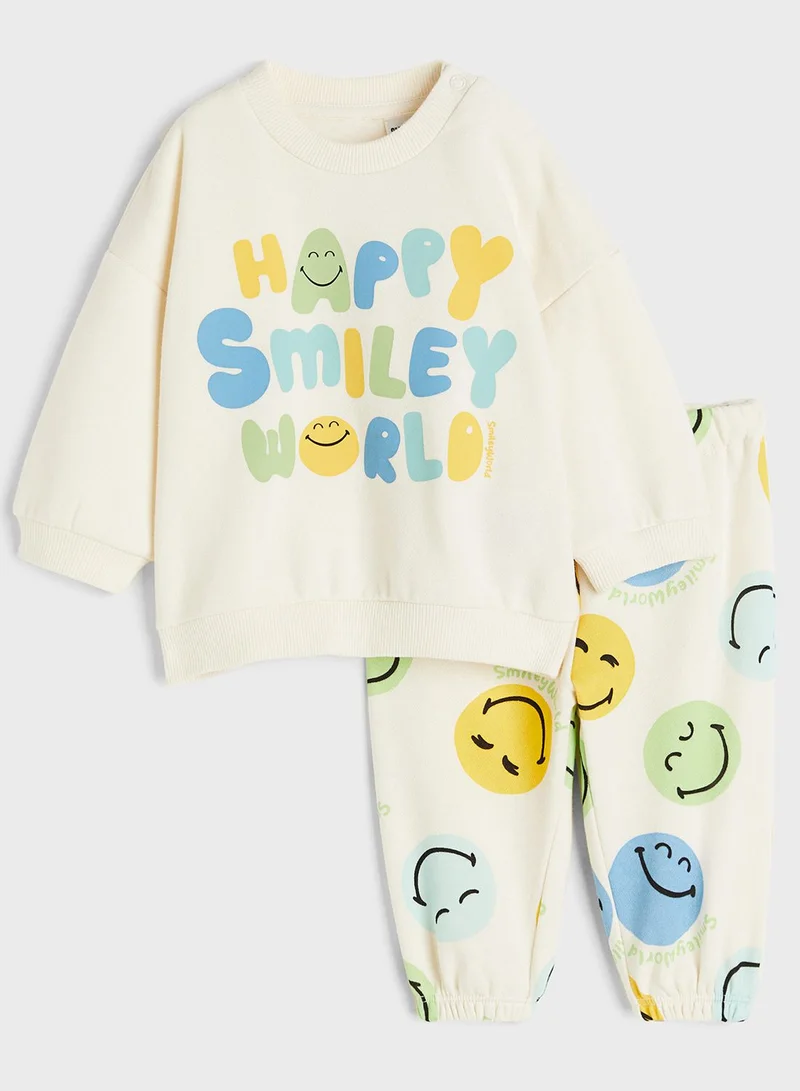 اتش اند ام Kids Printed Sweatshirt & Pyjama Set