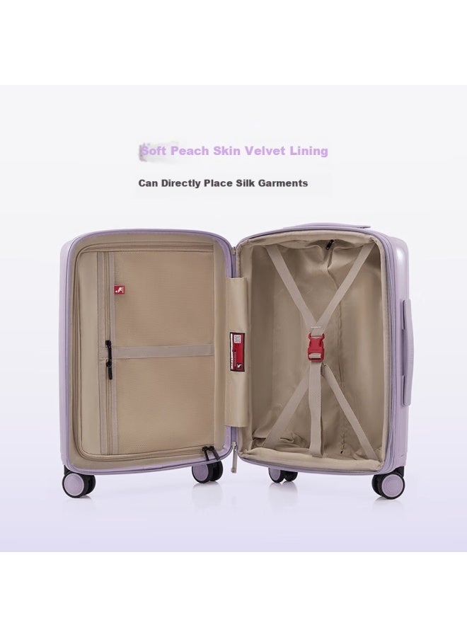 Oiwas Boom Boom 24-inch Luggage Women's Checked Dopamine Expandable Large Capacity Trolley Travel Suitcase With Password Lock - Image 4