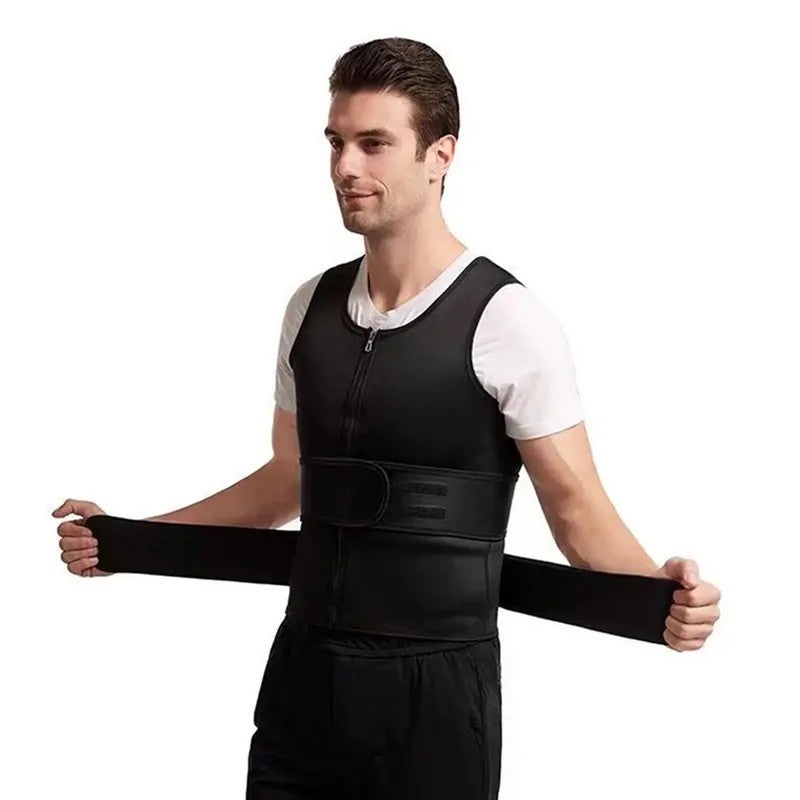 Bluejw Logo Colombian Faja Waist Trainer for Women & Men, Sweat Workout Belt, Gym Trimmer Corset with Double Bandage Wrap & 2 Band Strap - Image 5