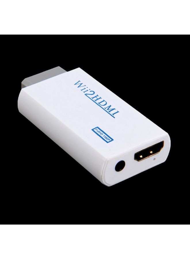 اليشمك محول لرفع مستوى دقة العرض مصنوع من البلاستيك من منفذ Wii إلى HDMI بدقة 1080P أسود - Image 2