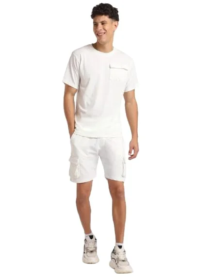 نوبيرو Men's White Cotton Co-Ord Set