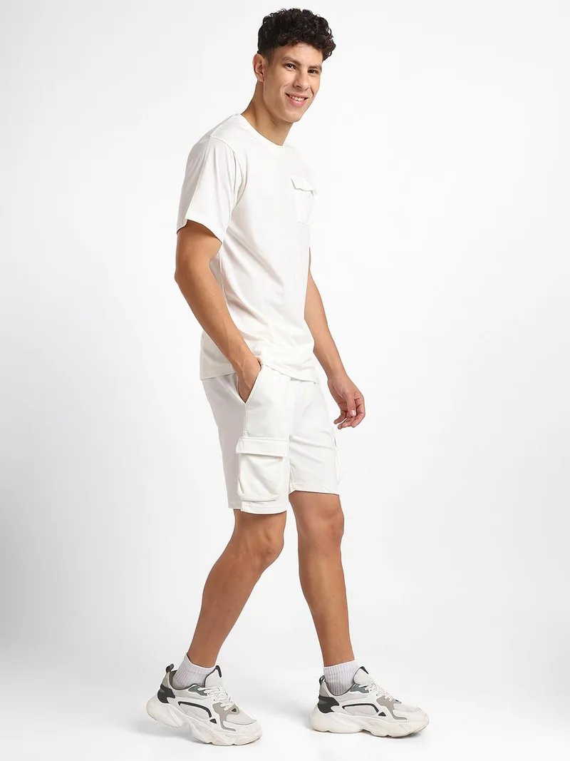 NOBERO  Men's White Cotton Co-Ord Set for Men | Best Price UAE