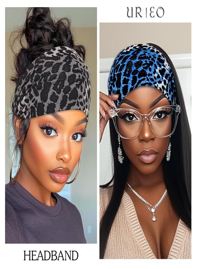 Urieo Leopard Headband for Women, Wide Headbands Turban - Image 4