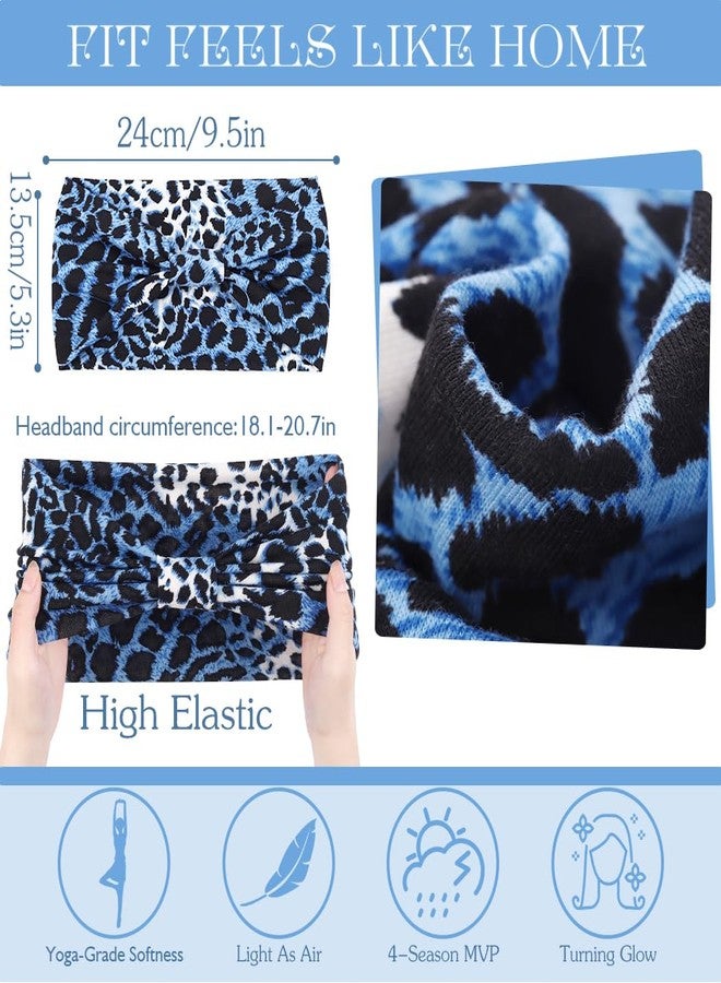 Urieo Leopard Headband for Women, Wide Headbands Turban - Image 3
