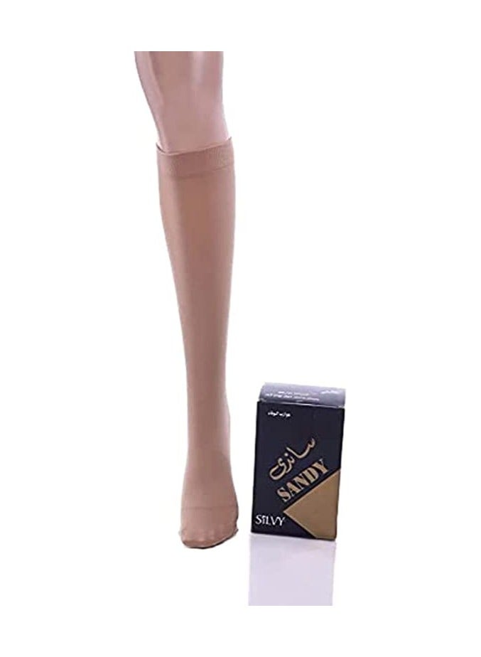 Silvy Sandy Veiled Pack Of 1 Socks Short , Beige1