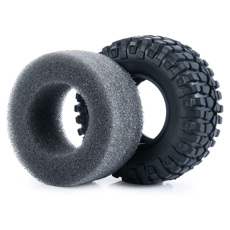 RCHUBAM RC-Hub 4PCS 1.0"" Crawler Tires Micro Rubber Tires for 1/24 Axial SCX24 90081 AXI00001 AXI00002 AXI00005 AXI00006 RC Crawler Car (54mm) - Image 4