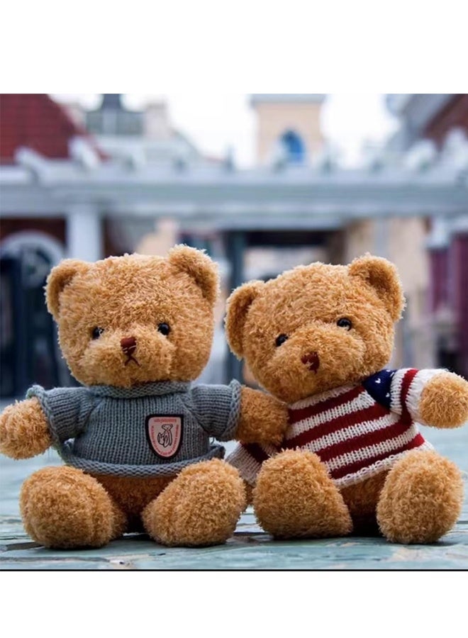 حيوانات محشوة على شكل دب تيدي، لعبة دب تيدي من القطيفة بطول 30 سم، هدية عيد ميلاد وعيد الحب (رمادي) - Image 3