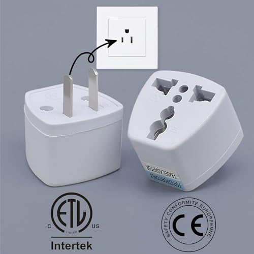 KAVANA (3 pcs) Type-A india to us converter plug - USA Adapter for indian plug // India to USA Universal Travel Adapter for USA, Canada, Mexico, Brazil, Cuba, Thailand, Taiwan, Japan, Panama, etc - Image 2