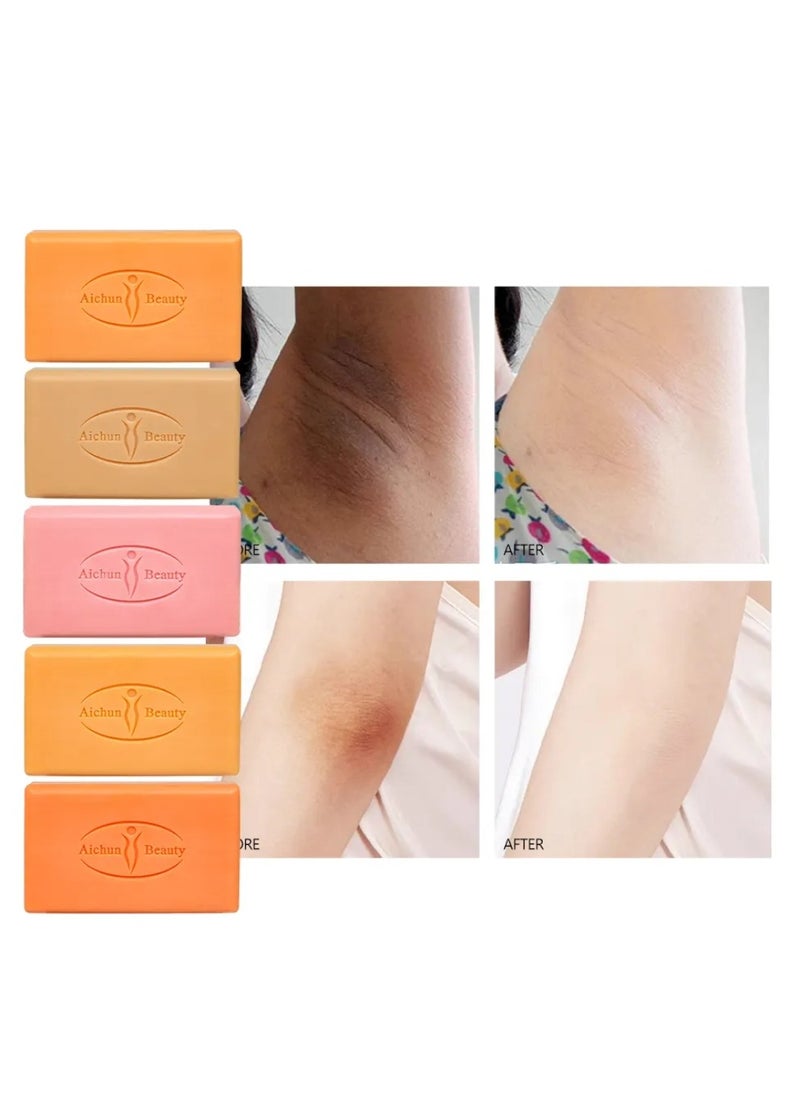 Aichun beauty - 300G Super Whitening Vitamin C Soap Multi Purpose Face and Body Vitamin C Essential Soap Underarm Whitening Improve Dullness Firming Anti Wrinkle Moisturizing Soothing Anti Dark Spots Skincare Soap for Women and Men - Image 1