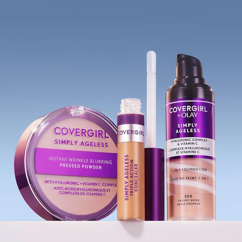 CoverGirl كفر جير أولاي ببساطة خالية من العمر 3 في 1 كريم أساس سائل - بيج متوسط - Image 3