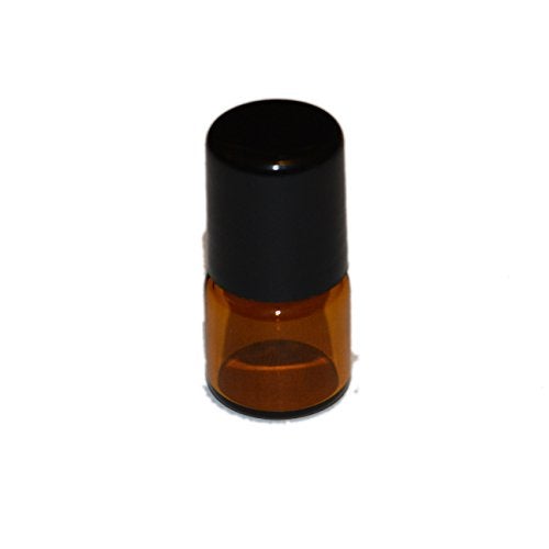 Simply Essential Solutions 100pcs 1mL (1/4 dram) Amber Mini Glass Stainless Steel Roller Bottle 1cc Amber Sample Vial Small Essential Oil Bottle Travel Must + one 7 Chakra Bracelet with Volcanic Lava for essential oil diffusing - Image 5