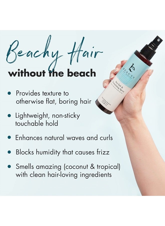 Beauty by Earth Sea Salt Spray for Hair Men & Women - Dry Texture Spray for Hair, Hair Texturizer Wavy Hair Products, Texturizing Spray & Volumizing Spray, Hair Texture Spray, Curl Spray, Beach Waves Spray Hair Spray - Image 3