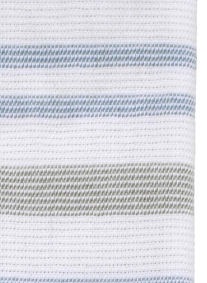 IZOD - Fingertip Towels, Soft & Absorbent Cotton, Dorm Room Essentials, Striped Bathroom Decor, Set of 2 (Clubhouse Collection, Blue) - Image 2