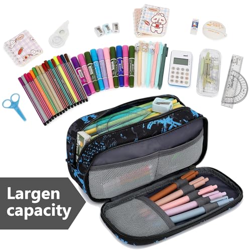Mountain guest Pencil Cases for kids, Large Capacity Pencil Pouch, Office College School Marker Organizer Case pen for Men Women Adult Teens - Image 3