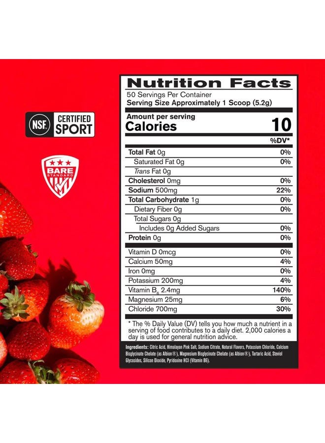 Bare Performance Nutrition مشروب إلكتروليتات بار بيرفورمانس نيوترشن | مسحوق إلكتروليت خالي من السكر | 500 ملغ صوديوم لكل حصة | محلى طبيعياً - Image 2