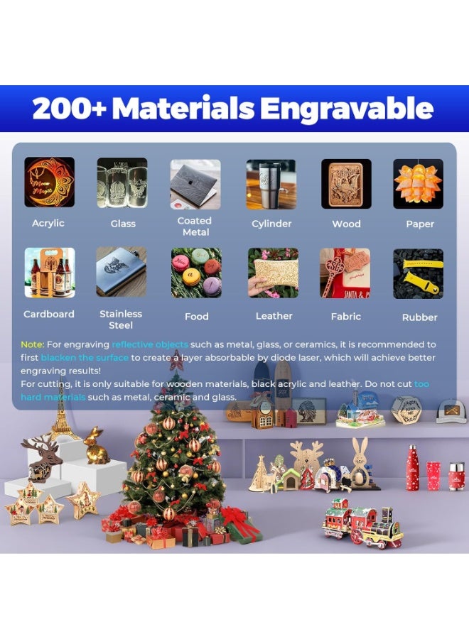 سكلبفون SCULPFUN iCube Pro الليزر النقش ، 5000mW سطح المكتب الليزر القطع مع نظام تصفية الدخان ، الليزر فئة 4 ، 125 × 125 مم منطقة النقش ، لا تتطلب التجميع ، دقة النقش 0.01 مم (5 واط) - Image 4