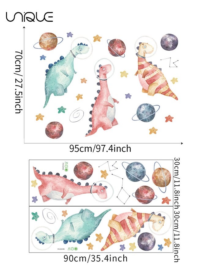 Unique Cartoon Dinosaur Planet Wall Sticker - Planet Decals - DIY Removable Large Art Decoration - Peel and Stick - for Kids Baby Boys Girls Playroom Bedroom Decor  - Image 2