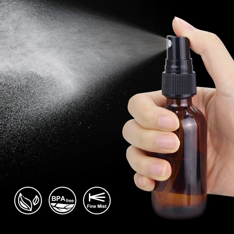 Wedama Spray Bottle  4 Oz Fine Mist Glass Spray Bottles  Little Refillable Liquid Containers For Watering Flowers Cleaning (16 Pack  Amber) - Image 3