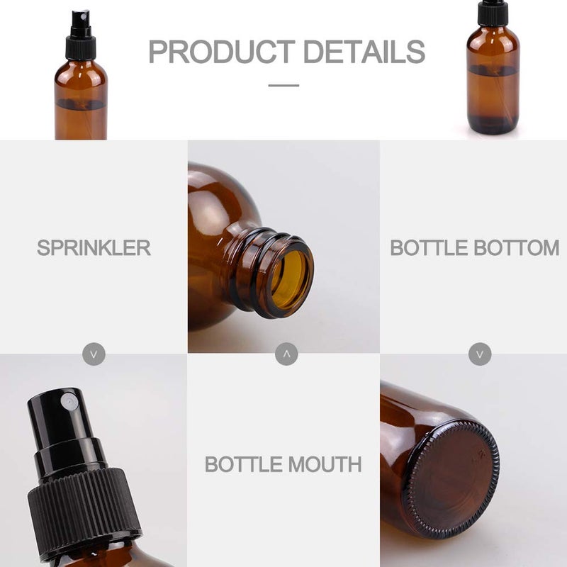 Wedama Spray Bottle  4 Oz Fine Mist Glass Spray Bottles  Little Refillable Liquid Containers For Watering Flowers Cleaning (16 Pack  Amber) - Image 2
