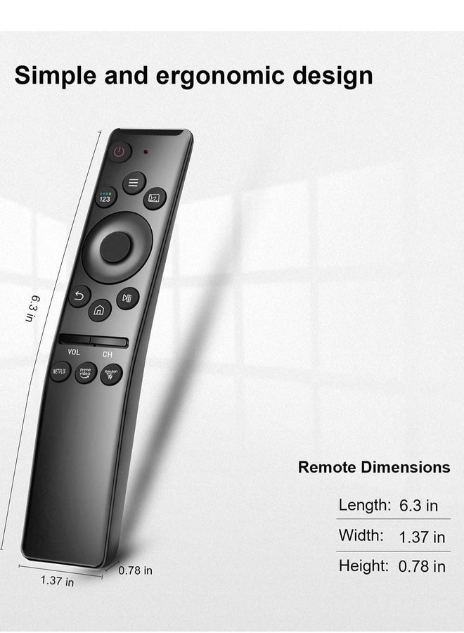 Universal Remote-Control for Samsung Smart-TV, Remote-Replacement of HDTV 4K UHD Curved QLED and More TVs, with Netflix Prime-Video Buttons