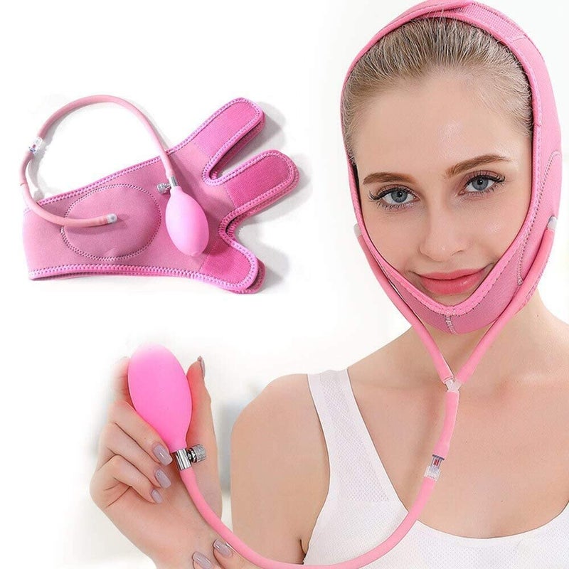 Abhaymart Abhaymart Facial Slimming Mask Face Lifting Belt With Thin Strip Air Pump Face Sleep Slim Lift Band Mask Face Shaper Band PainFree VLine Chin Cheek Lift Up Band - Image 4