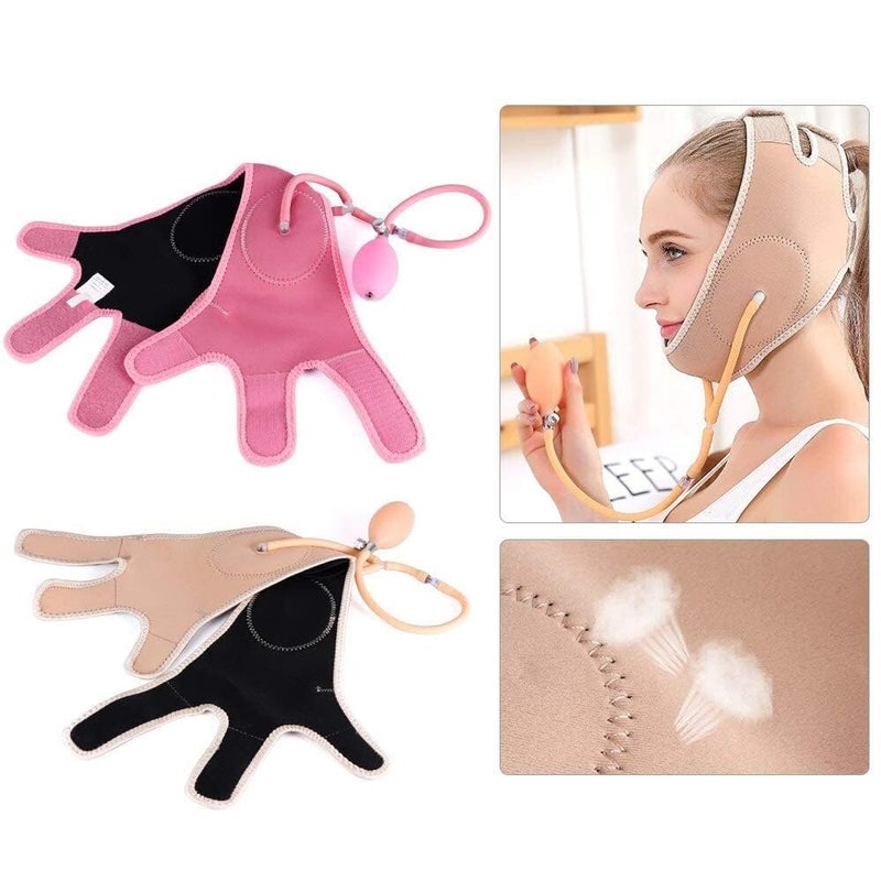 Abhaymart Abhaymart Facial Slimming Mask Face Lifting Belt With Thin Strip Air Pump Face Sleep Slim Lift Band Mask Face Shaper Band PainFree VLine Chin Cheek Lift Up Band - Image 3