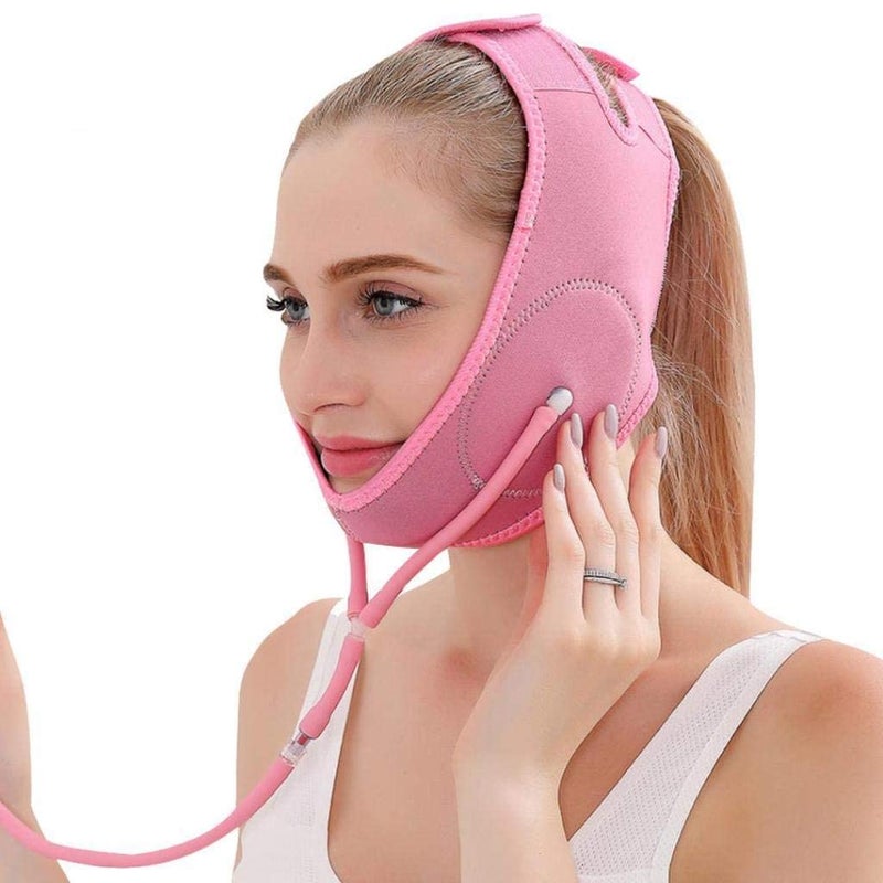 Abhaymart Abhaymart Facial Slimming Mask Face Lifting Belt With Thin Strip Air Pump Face Sleep Slim Lift Band Mask Face Shaper Band PainFree VLine Chin Cheek Lift Up Band - Image 5