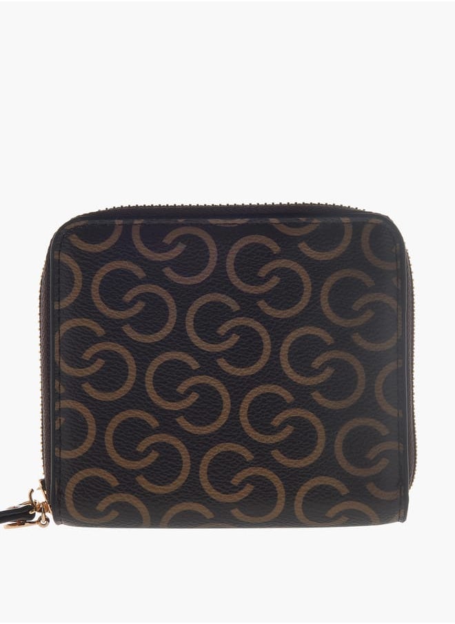 Celeste Womens Monogram Print Zip Around Wallet  - Image 1
