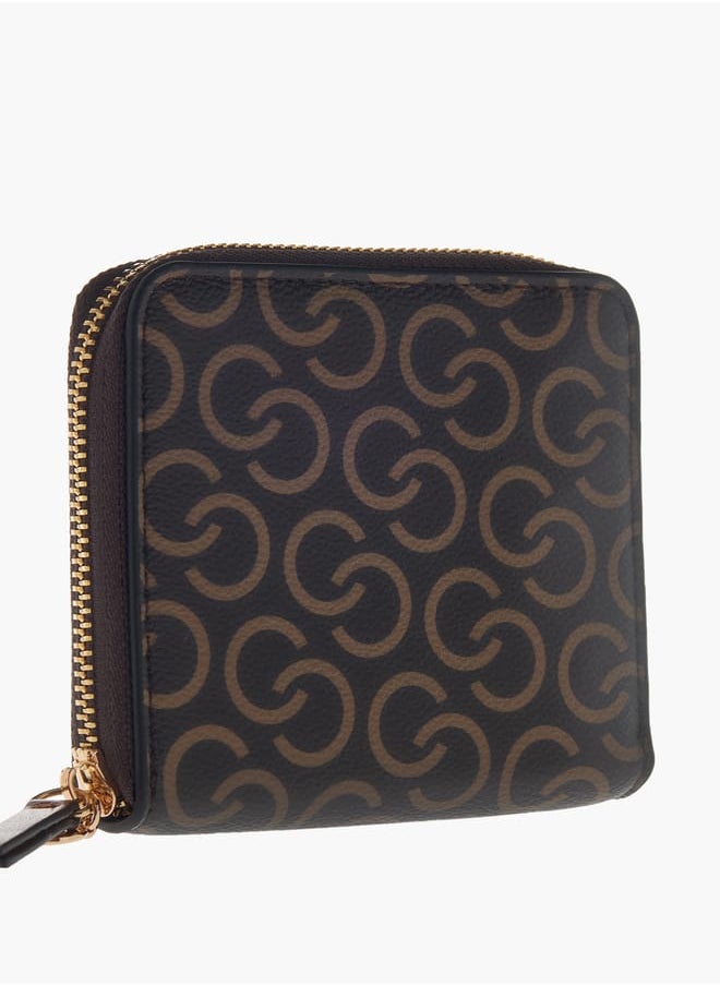Celeste Womens Monogram Print Zip Around Wallet  - Image 2