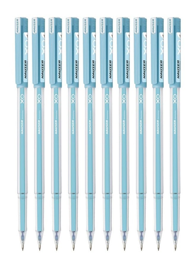 Hauser XO Jumbo Gel Pen Box Pack | Water Proof Ink For Smooth Flow System | Comfortable Grip With Smudge Free Writing | Smooth, Sturdy & Refillable Pen | Blue Ink, Pack of 20 Pens - Image 1