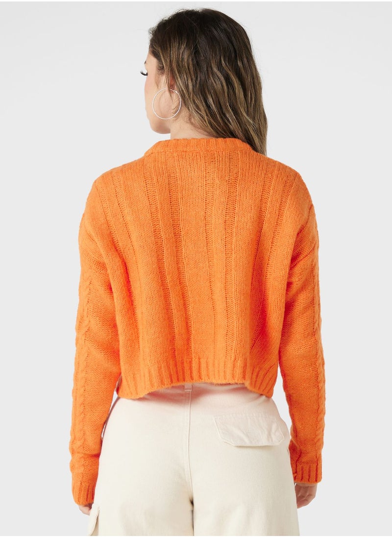 Ginger - Cable Knit Sweater - Image 1