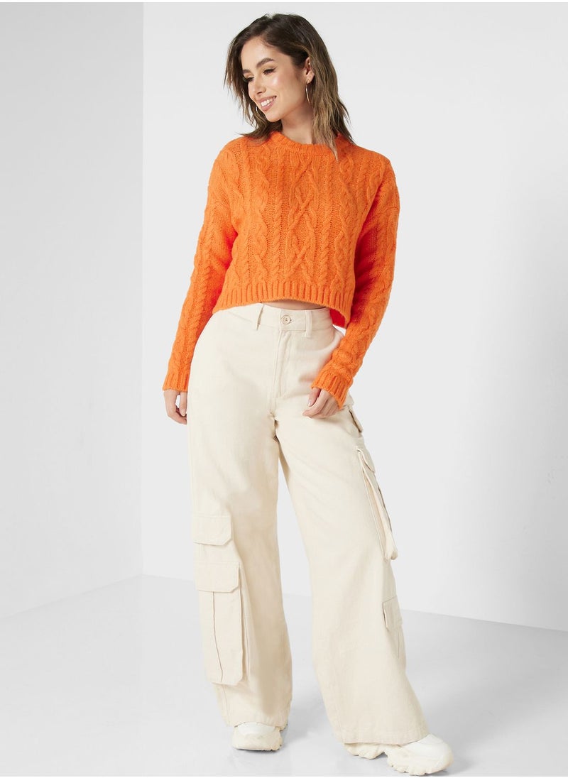 Ginger - Cable Knit Sweater - Image 1