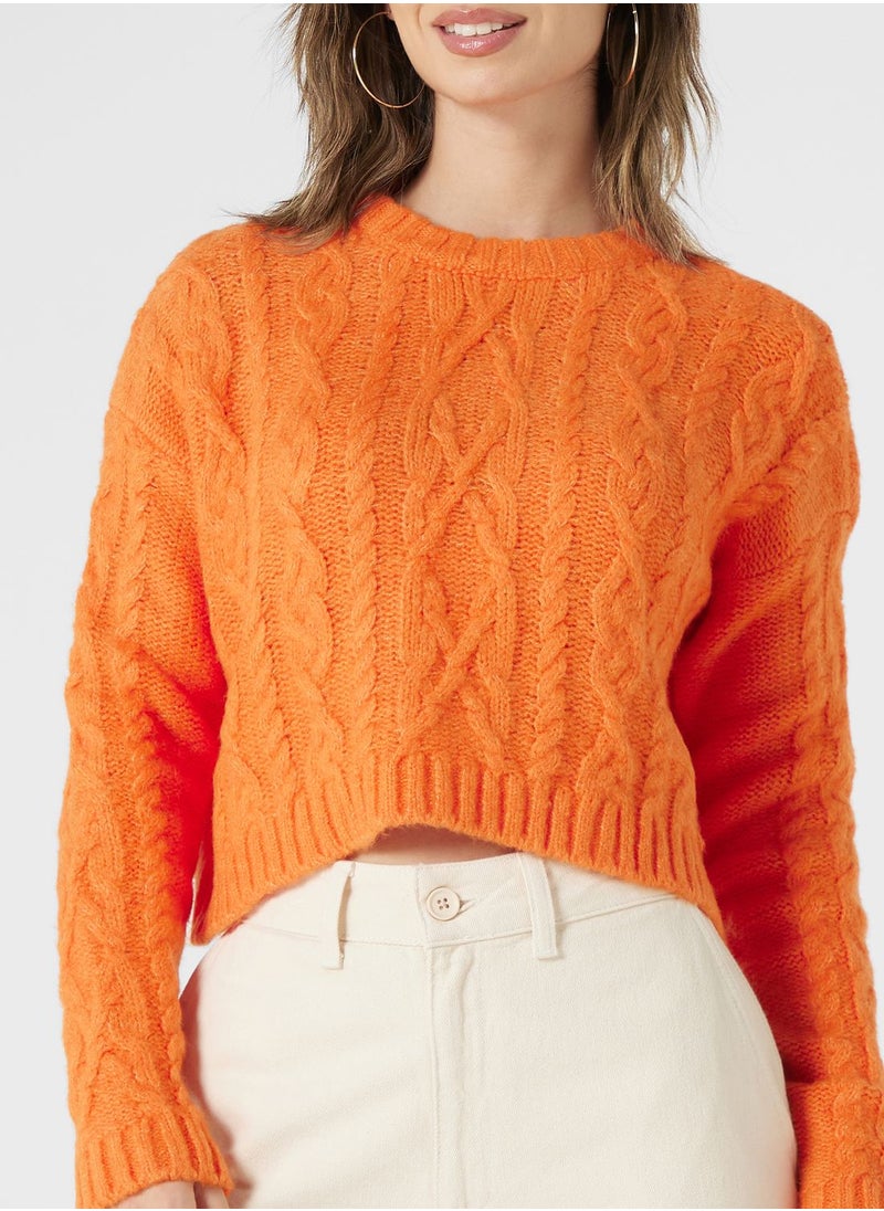 Ginger - Cable Knit Sweater - Image 1