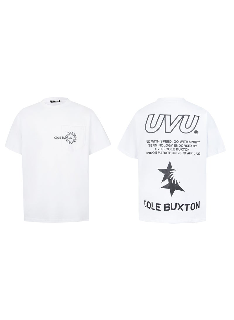 Generic - Basic Cotton round Neck Short Sleeve T-Shirt for Men Summer 2024 Digital Print Trendy Brand Cole Bxton Comfortable Breathable C17 White - Image 1