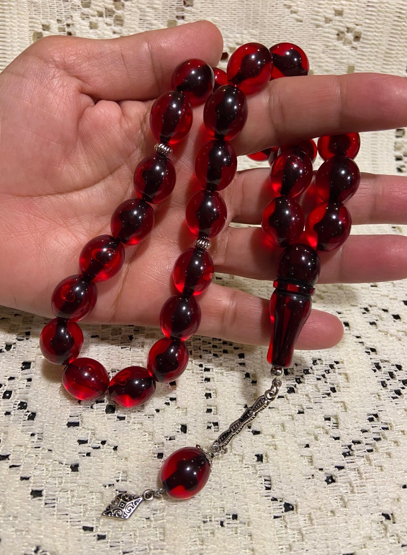 Faturan Prayer Beads For Men 33 Beads Size 13.5mm x 15.5mm - Image 1