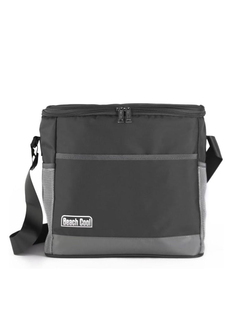 Hot and Cold Lunch Bag -Double Lined, High Quality Material -Adjustable Strap -(16Litre) -grey - Image 2