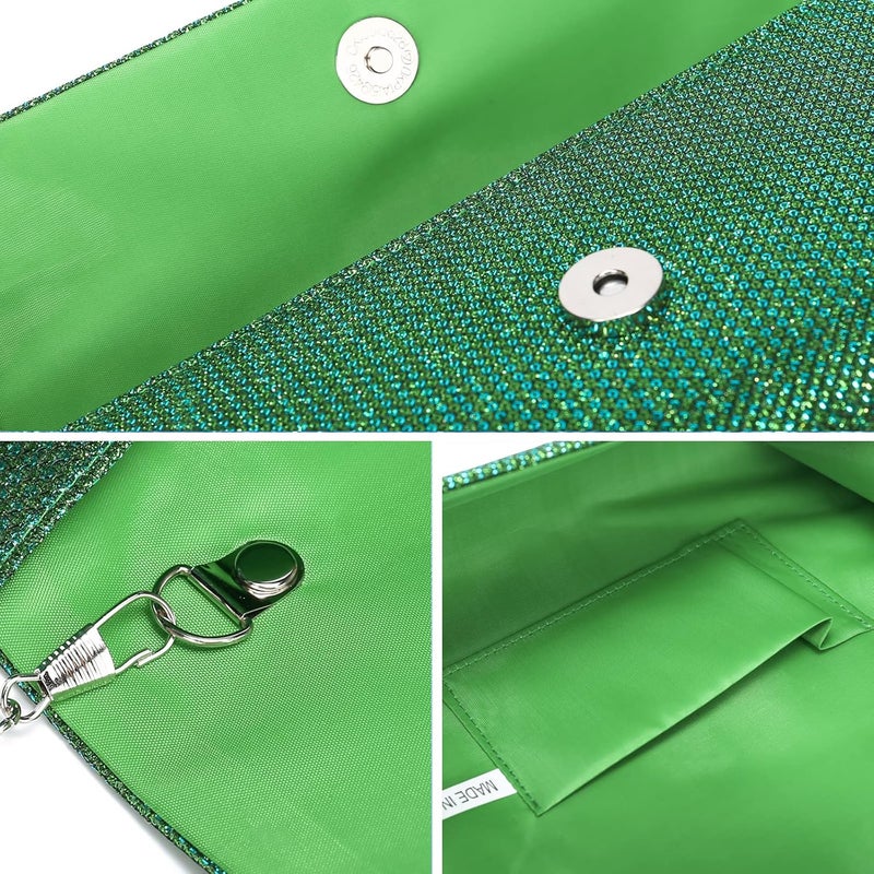 Outrip Women's Evening Bag Clutch Purse Glitter Party Wedding Handbag with Chain - Image 5