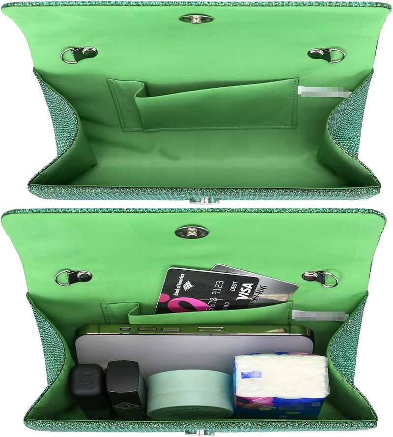 Outrip Women's Evening Bag Clutch Purse Glitter Party Wedding Handbag with Chain - Image 2