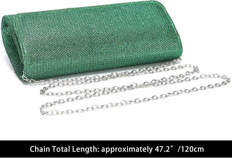 Outrip Women's Evening Bag Clutch Purse Glitter Party Wedding Handbag with Chain - Image 4