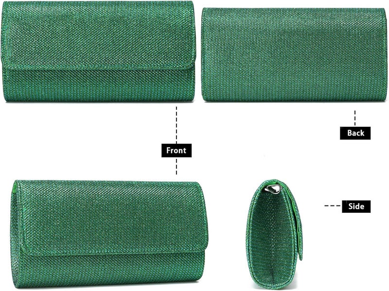 Outrip Women's Evening Bag Clutch Purse Glitter Party Wedding Handbag with Chain - Image 3