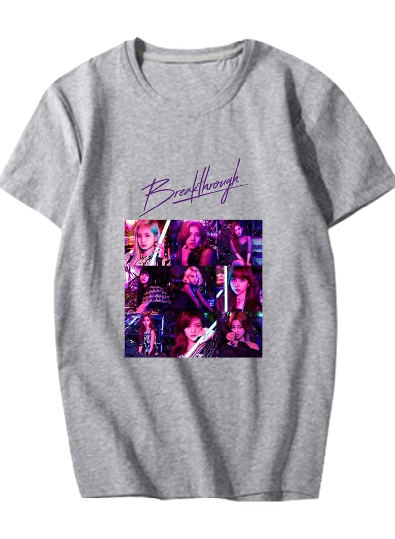 تي شيرت قطني مطبوع للجنسين من مرتين للرجال والنساء - ملابس مريحة لمحبي الكيبوب، ملابس يومية كاجوال