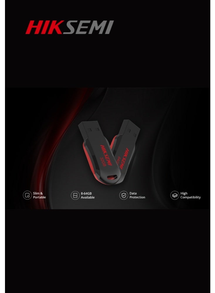 هيكسيمي محرك أقراص فلاش HIKSEMI USB 2.0 RNB سعة 16 جيجابايت، أسود | HS-USB-M200R سعة 16 جيجابايت - Image 3