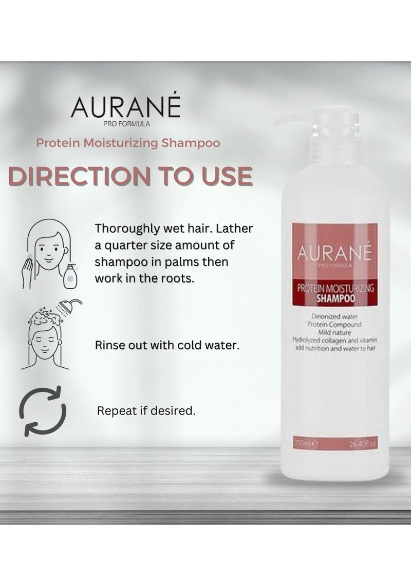 AURANE Protein Moisturizing Hair Shampoo (750ml) for Hydrating Color Protection Dry Damage Color Treated Hair Repair Organic Paraben Sulfate Free All Hair Types  - Image 5